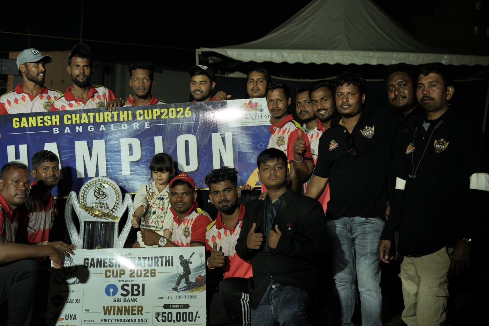 Championship celebration at Ganesh Chaturthi Cup 2026