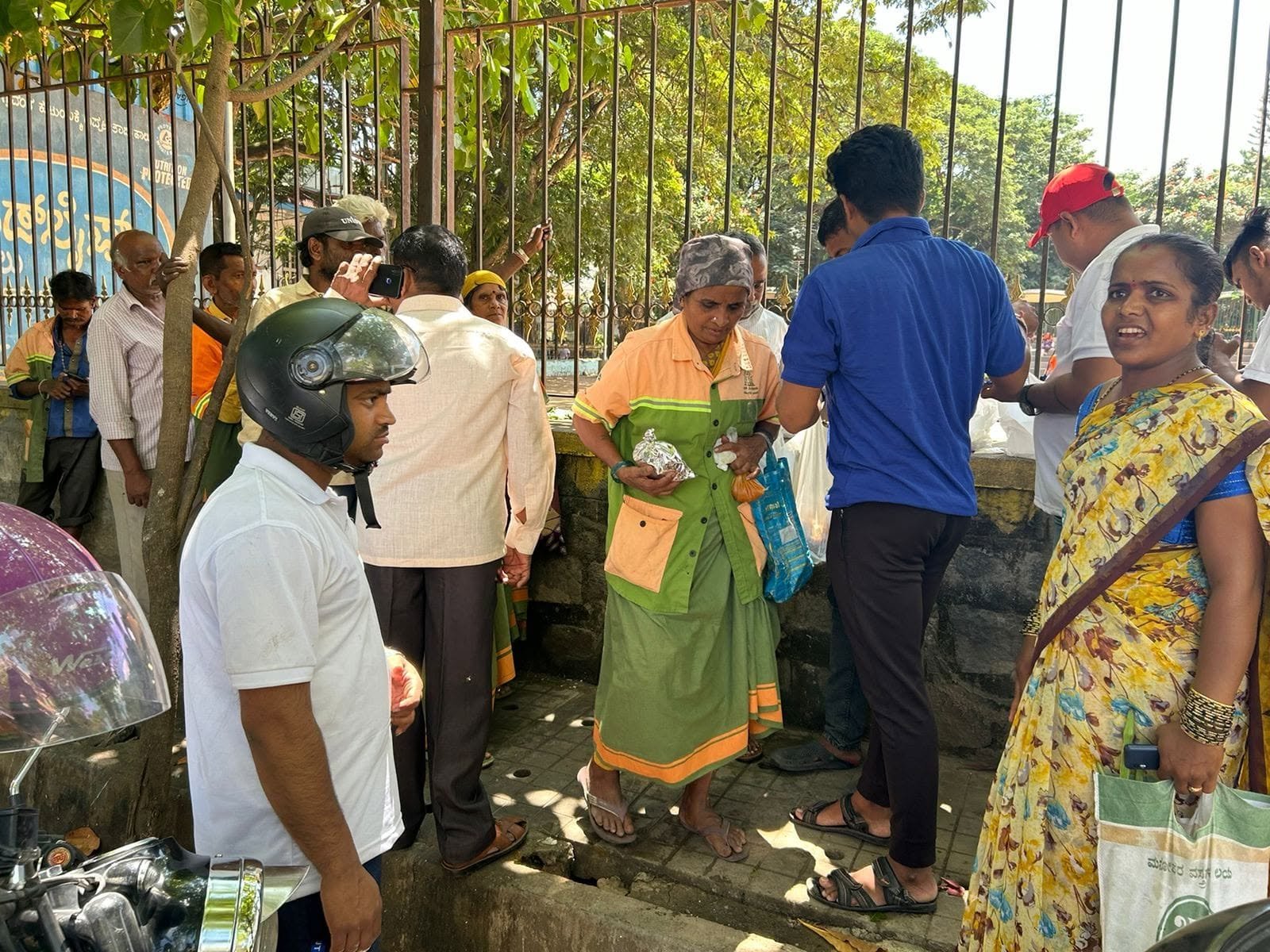 Sharing food with community members